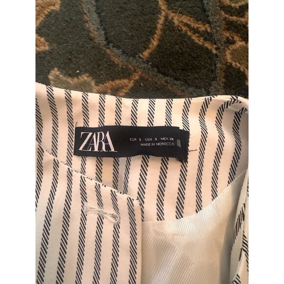Zara Striped Short Suit Quiet Luxury Sailor Core Jacket S Shorts Med Sailorcore - Picture 5 of 6